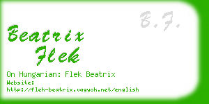 beatrix flek business card